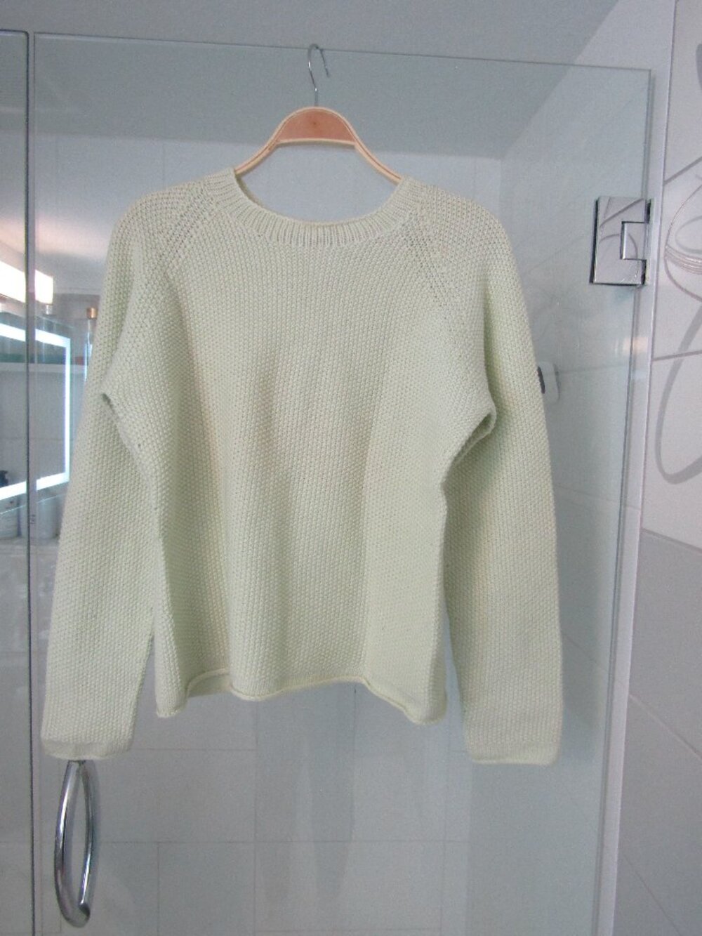 FABIANA FILIPPI Mint Green Textured Merino Wool Sweater--XXL--Fits Like M/L